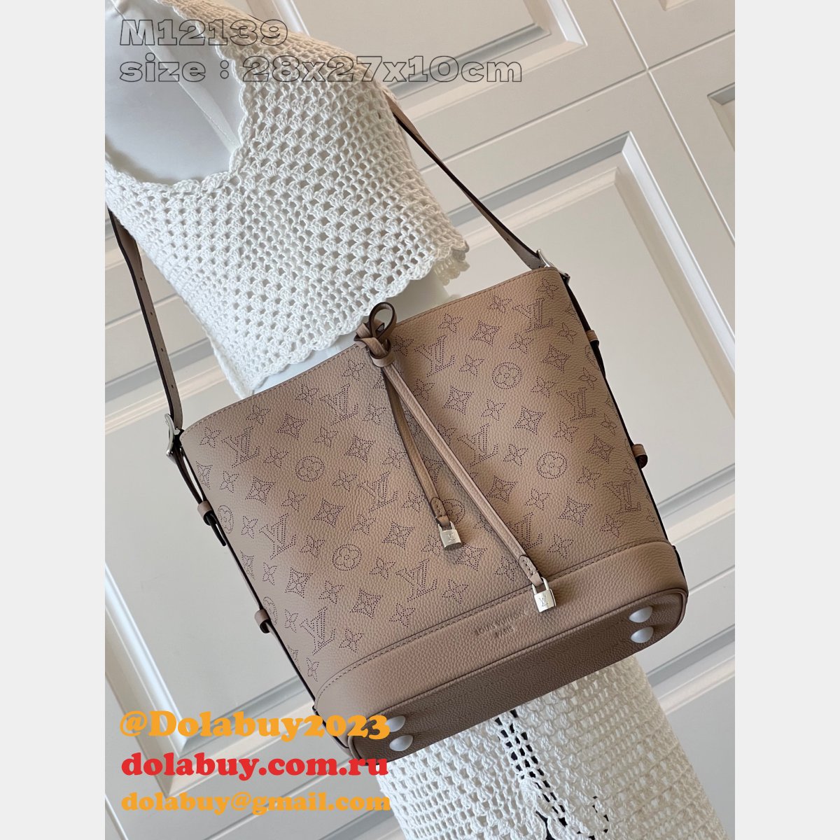 Outlet 1:1 Mirror Louis Vuitton Replcias Flore Mahina M12140 Bag