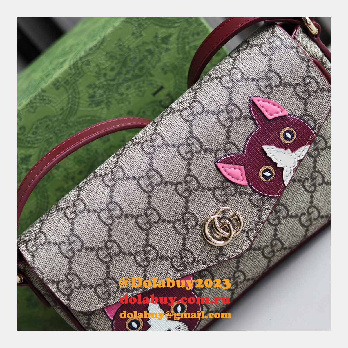 GG Mini Shoulder Bag With Cat Detail #818764