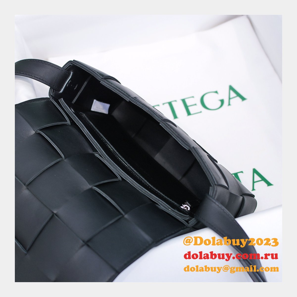 Top Quality Bottega Veneta Cassette Lambskin Crossbody Bag