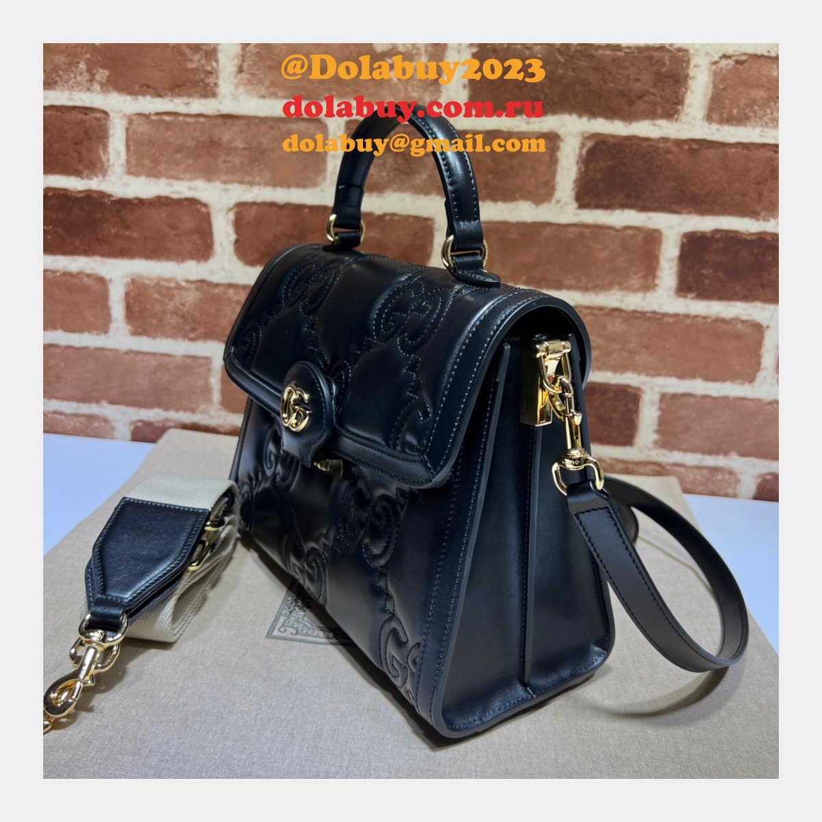 G*u*i fashion copy 736877 matelasse gg top handle bag