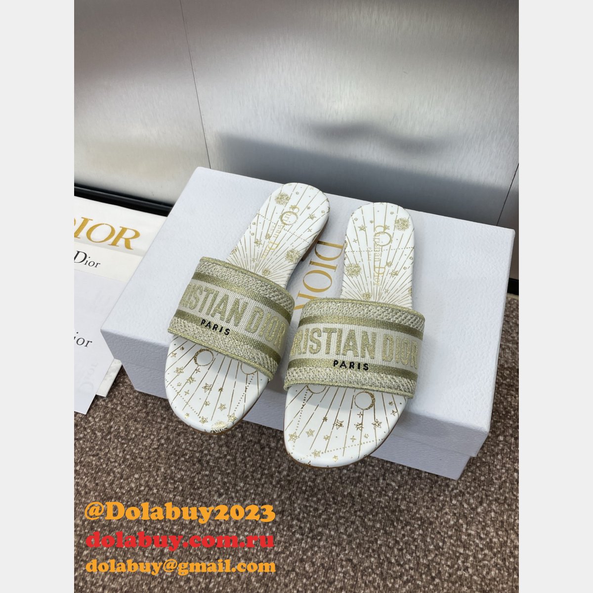 Luxury Dior Dway Slide Women Shoes