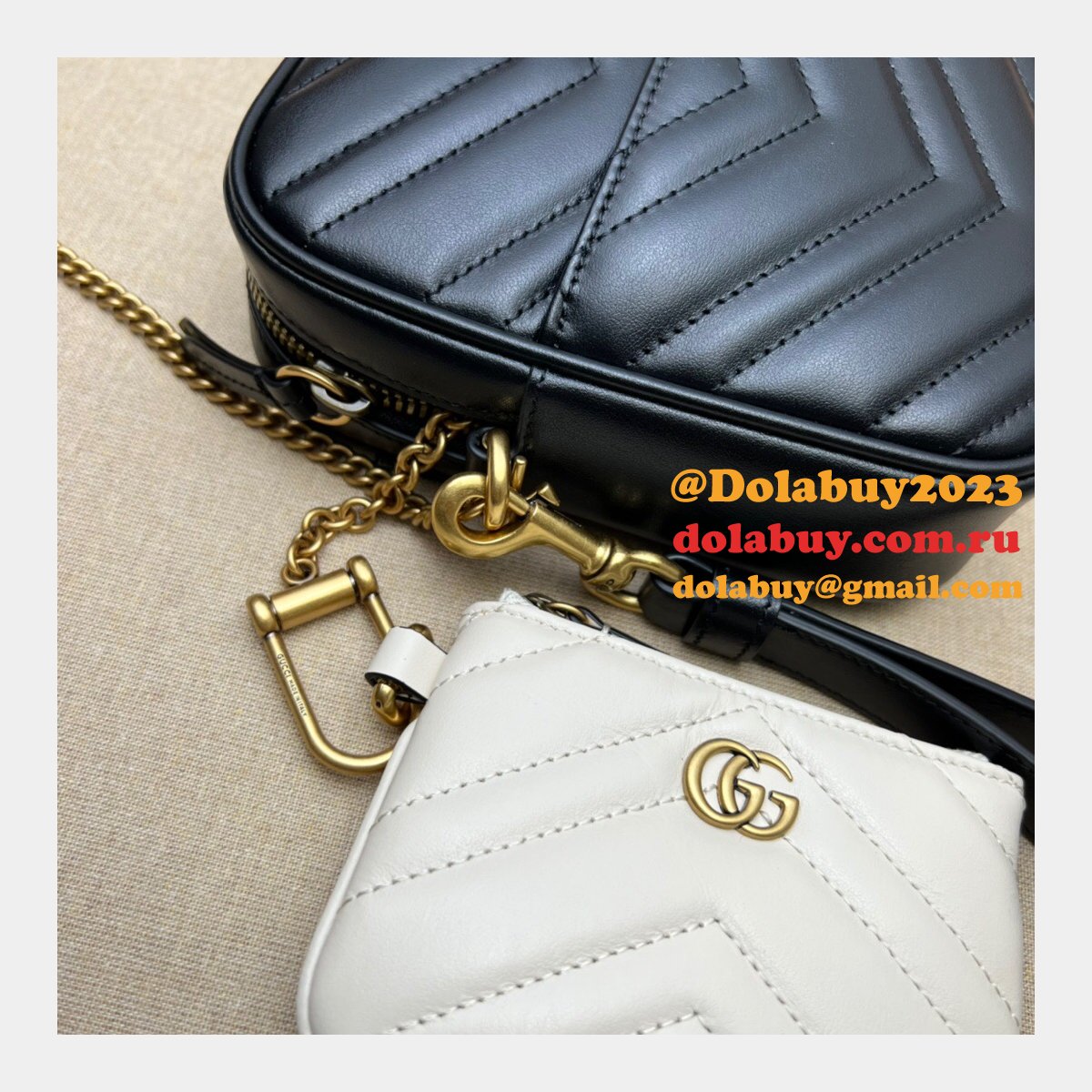 should i buy G*u*i replica 699758 double g multi-use mini bag