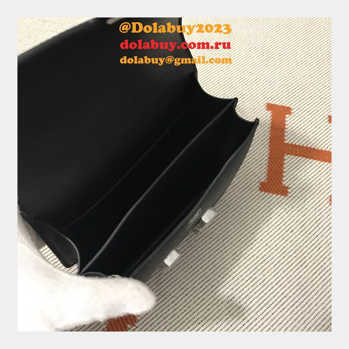 Hermes Constance Bag 18cm Epsom Leather Black