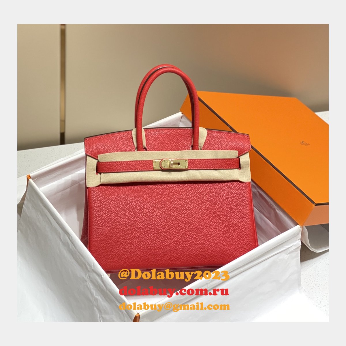 HERMES BIRKIN 25CM HALF HUMAN HANDMADE STICHING