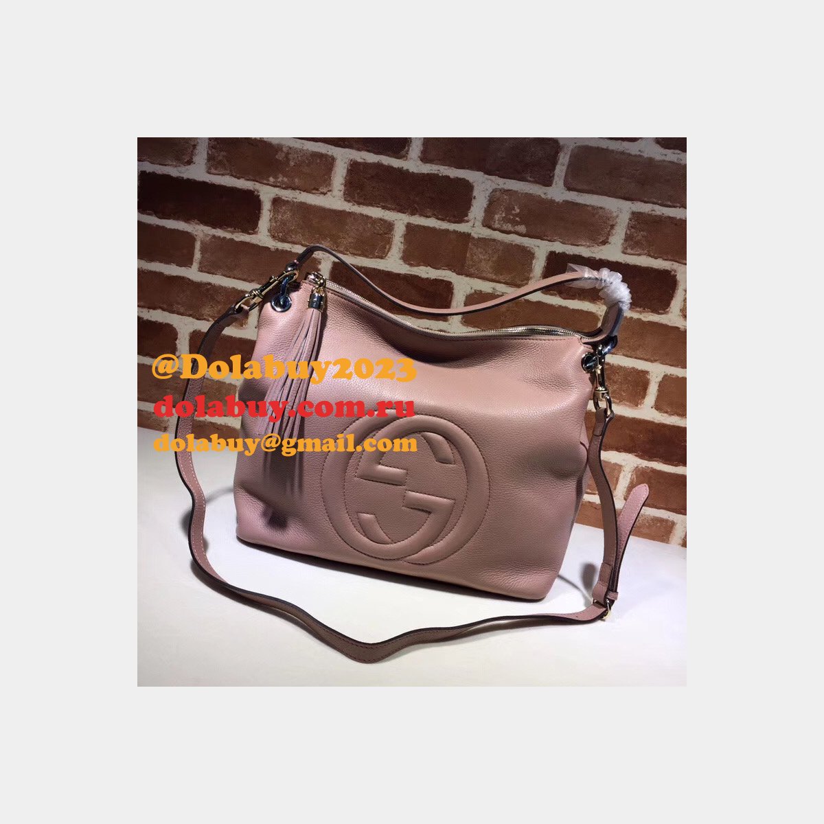 replica G*u*i luxury shoulder soho leather hobo 408825 bag