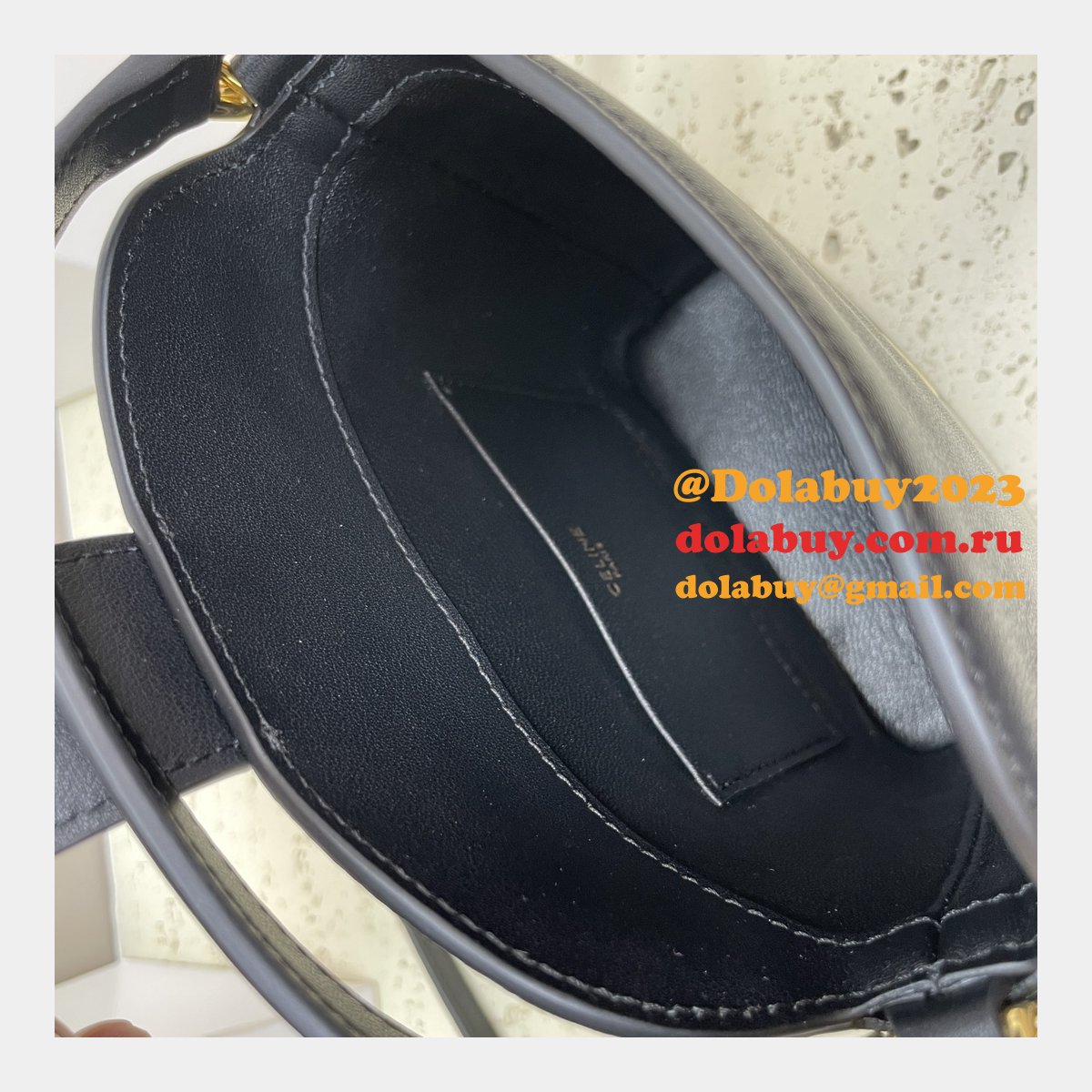 Top Quality Celine 10K943 Bucket Triomphe Smooth Designer Bag