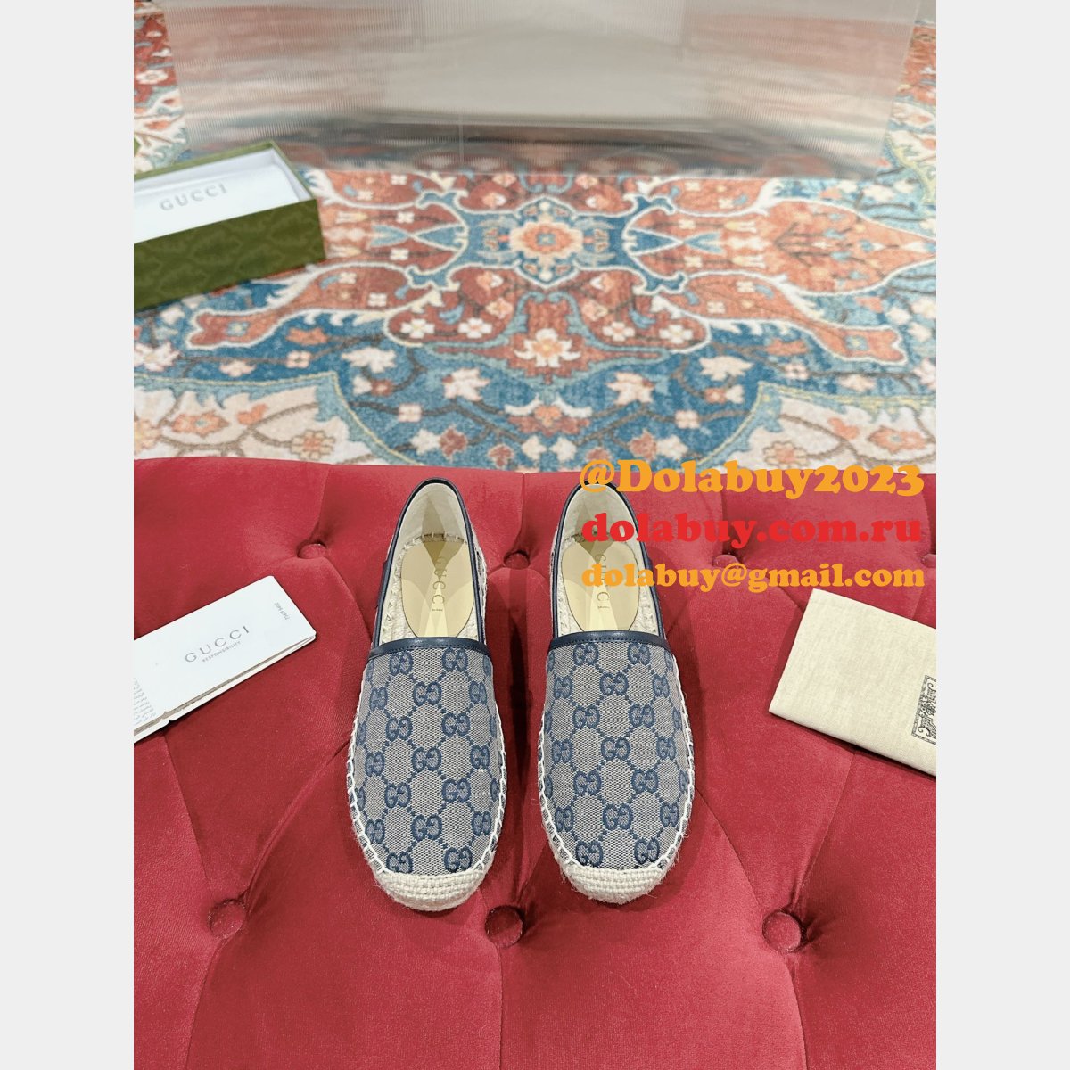 duplicate wholesale G*u*i fashion espadrille