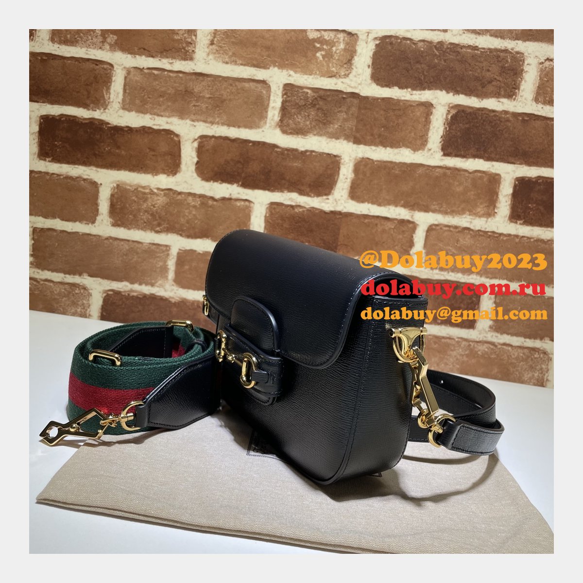 fake G*u*i horsebit 1955 mini black 658574 bag
