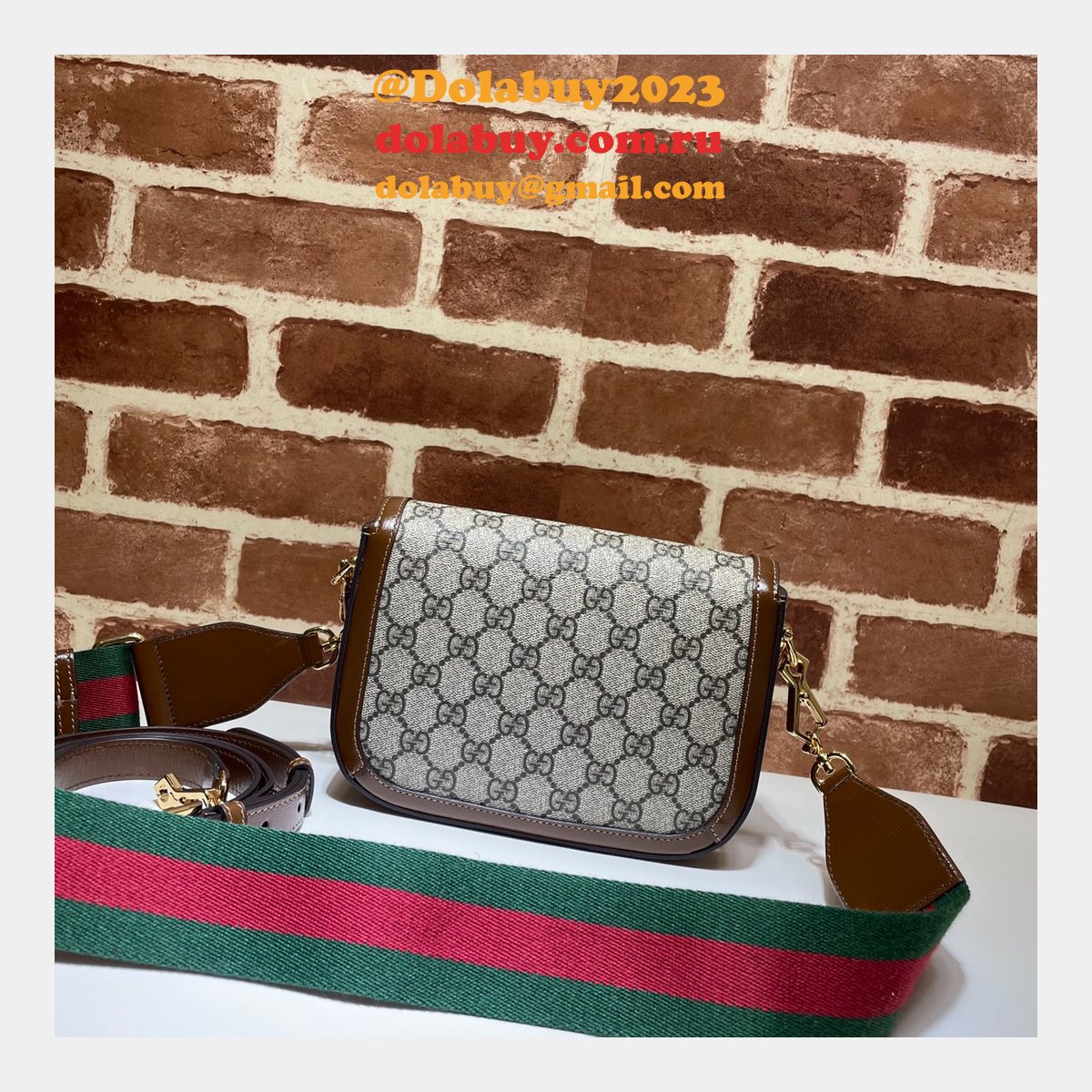 G*u*i beige replicas horsebit 1955 mini aaa bag