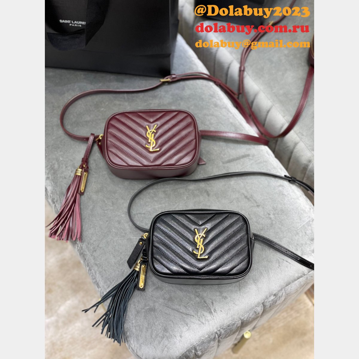 Replica Saint Laurent Lou Matelassé Leather Belt Bag