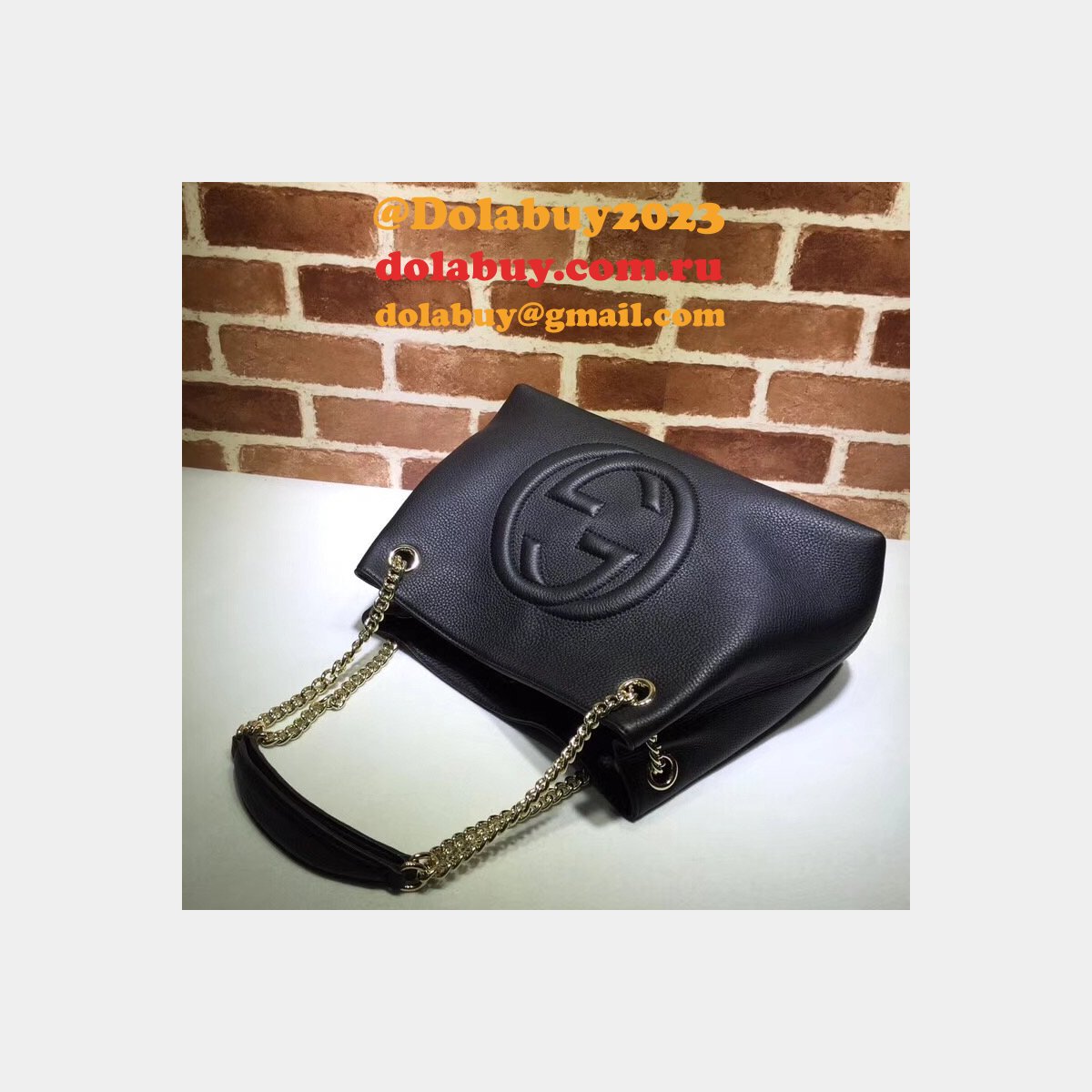 7 star G*u*i replica soho leather shoulder 308982 bag