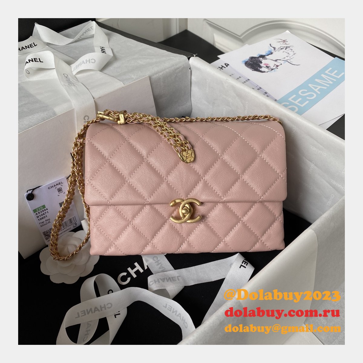 1:1 Mirror Flap Fashion Chain Best AS3994 Replica Quality Bag