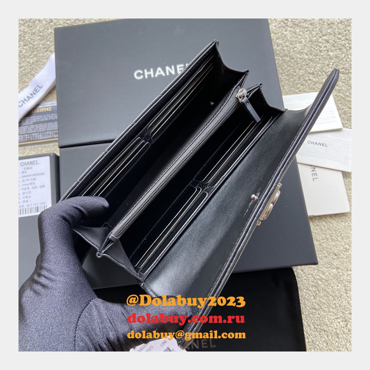 Perfect Knockoff CC LONG WALLET A80286