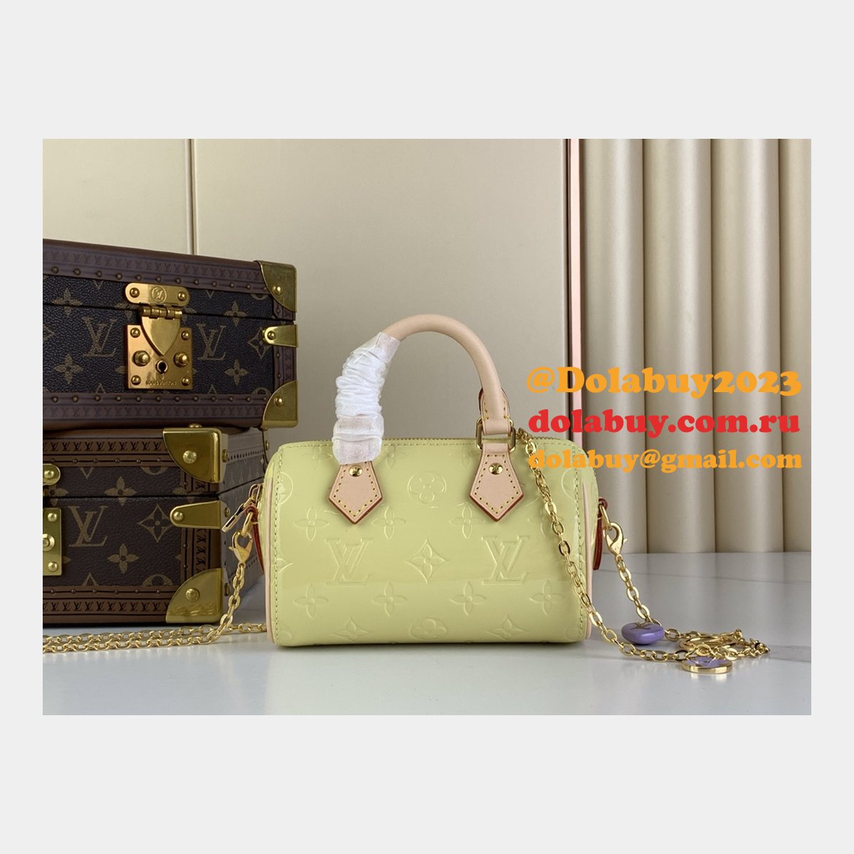 Nano Speedy M83273/M83000 Vernis Patent Louis Vuitton Replica Bag
